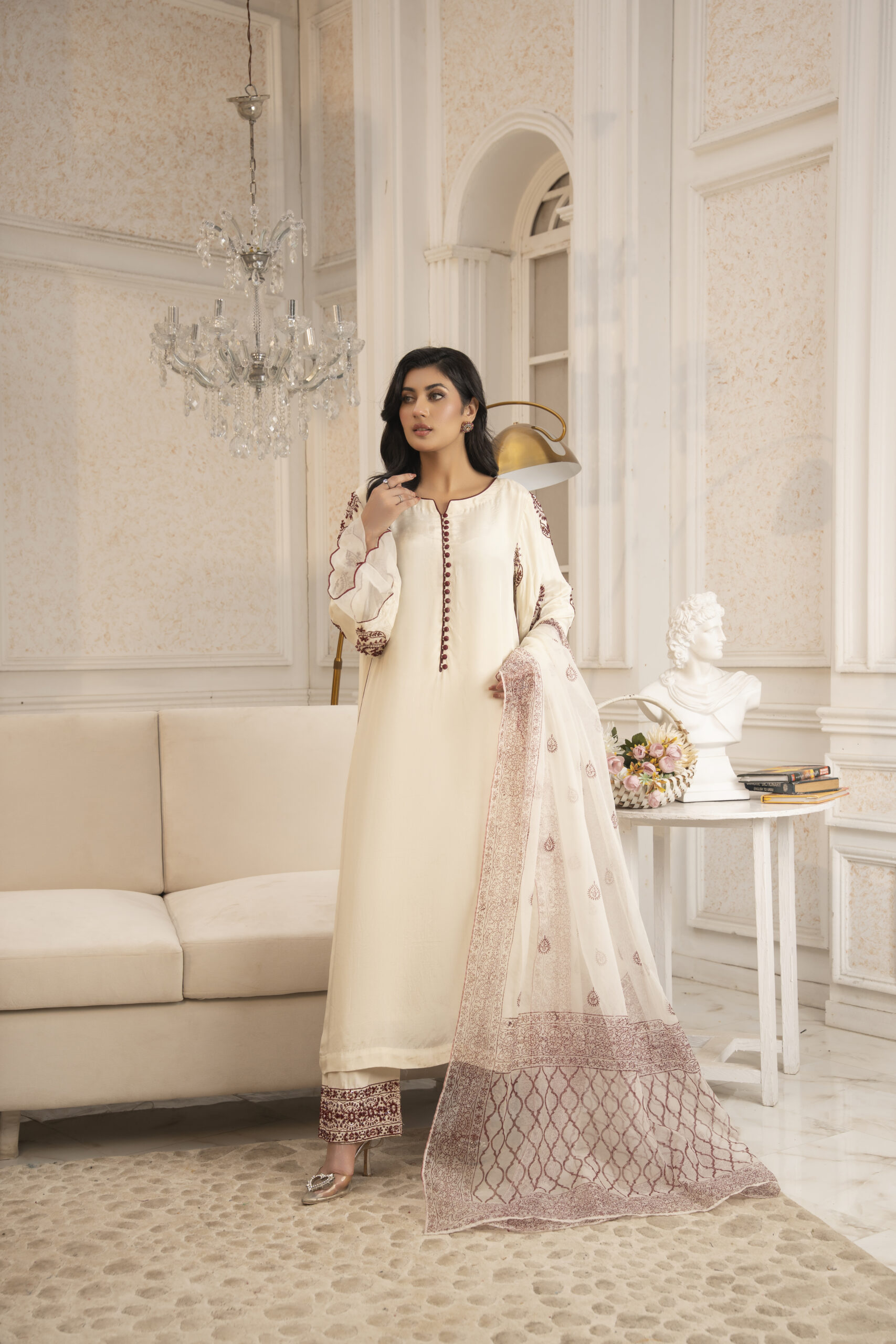 GOLDEN HOUR – Ivory & Maroon - Image 6