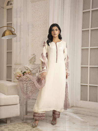 GOLDEN HOUR –  Ivory & Maroon