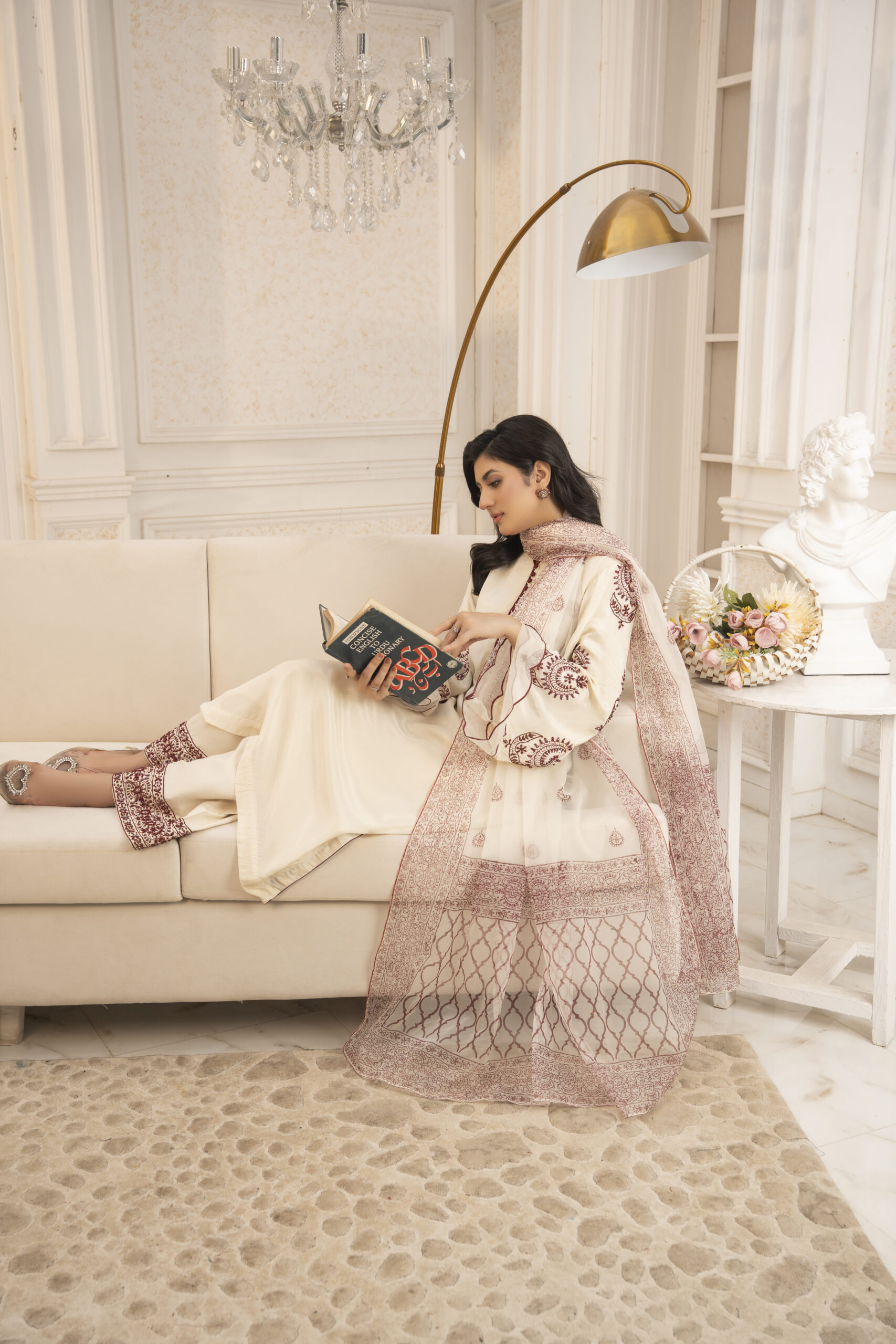 GOLDEN HOUR – Ivory & Maroon - Image 2